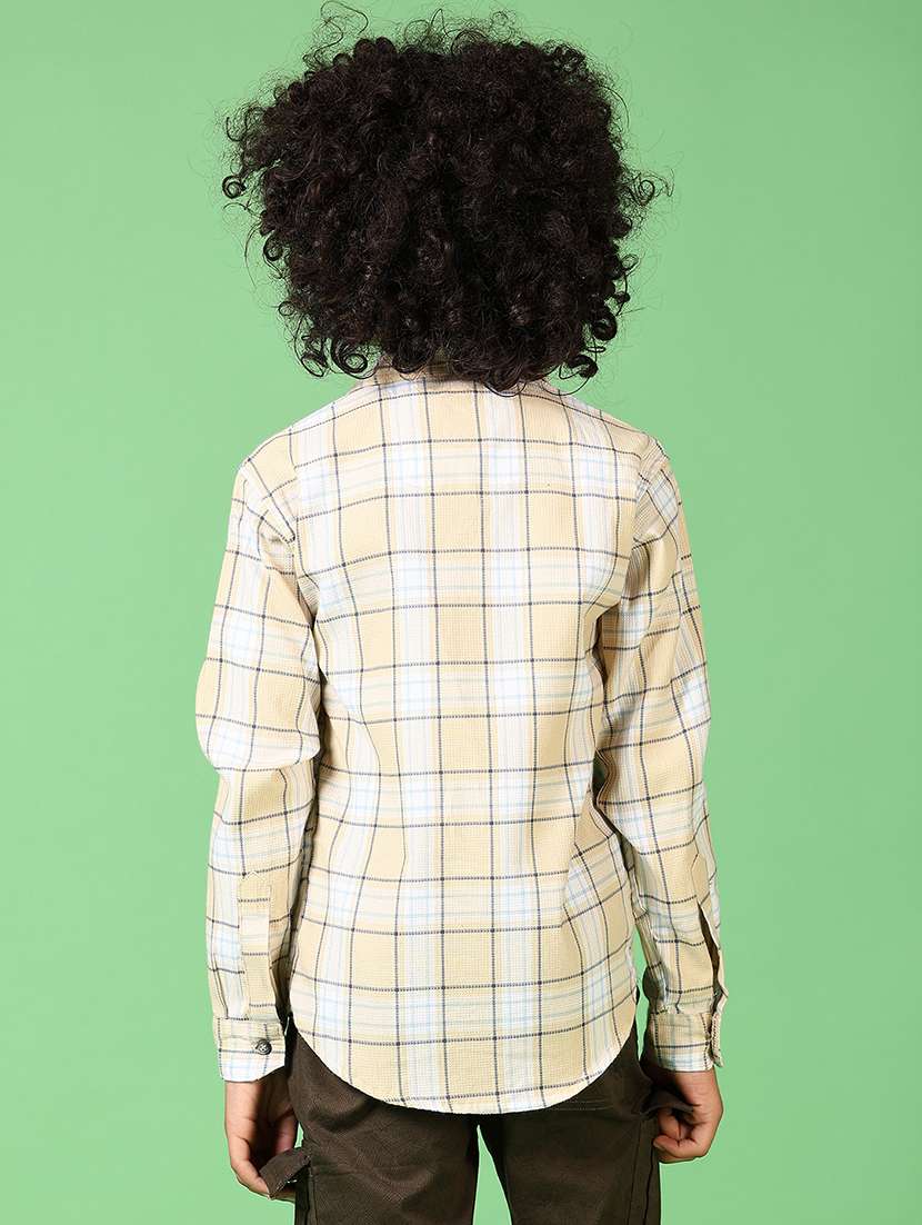 boys long sleeves checkered shirt - 21670344 -  Standard Image - 3