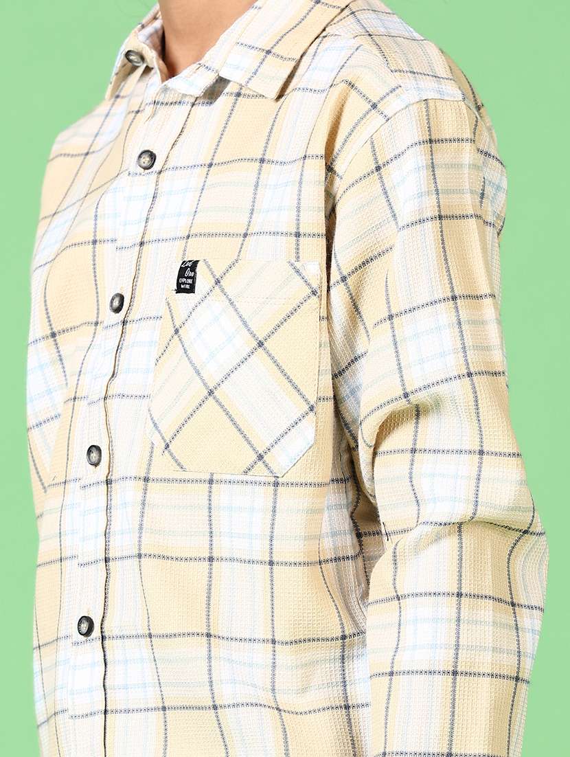 boys long sleeves checkered shirt - 21670344 -  Standard Image - 5