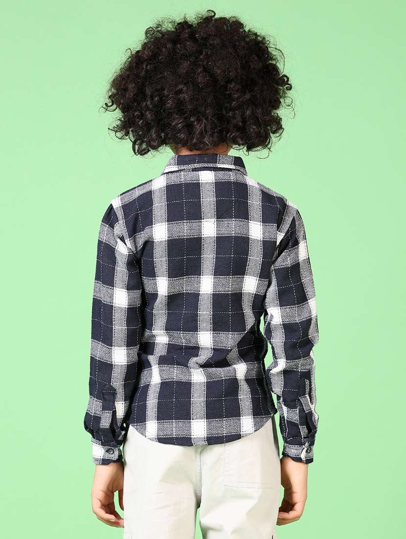 boys long sleeves checkered shirt - 21670345 -  Standard Image - 3