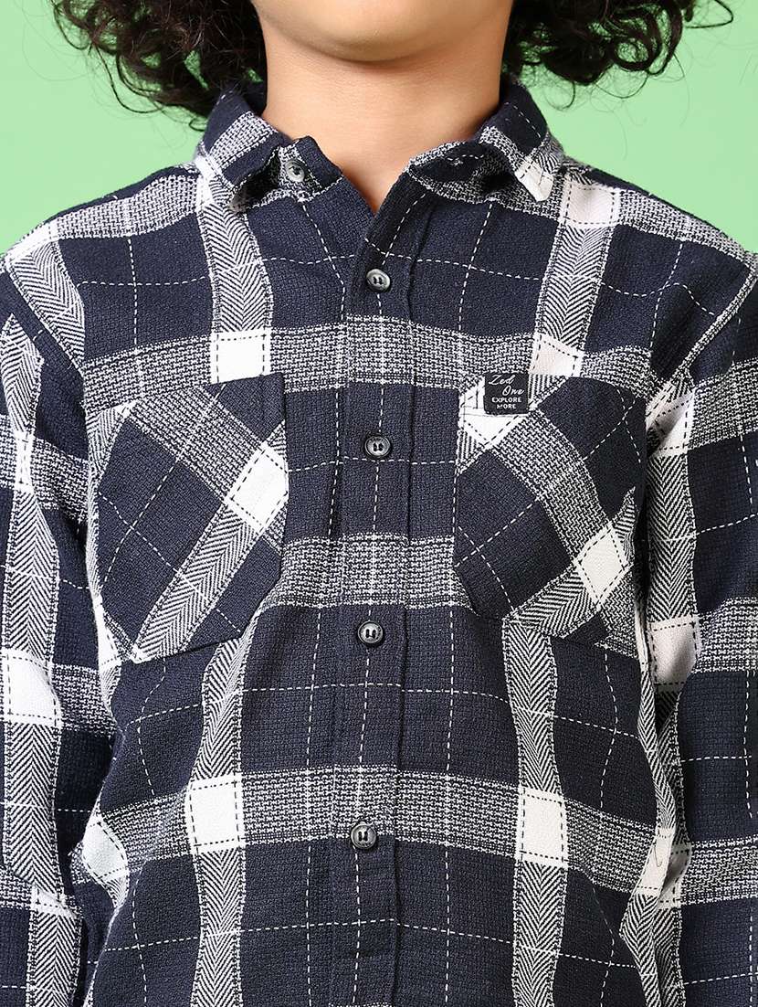 boys long sleeves checkered shirt - 21670345 -  Standard Image - 5