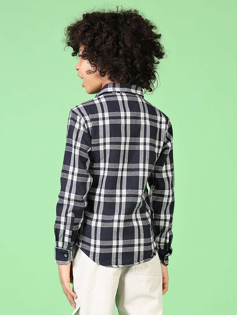 boys long sleeves checkered shirt - 21670346 -  Standard Image - 3