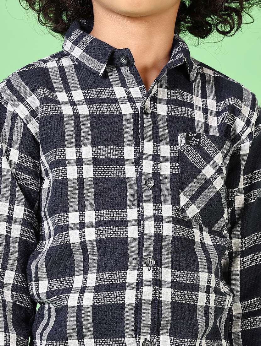 boys long sleeves checkered shirt - 21670346 -  Standard Image - 5