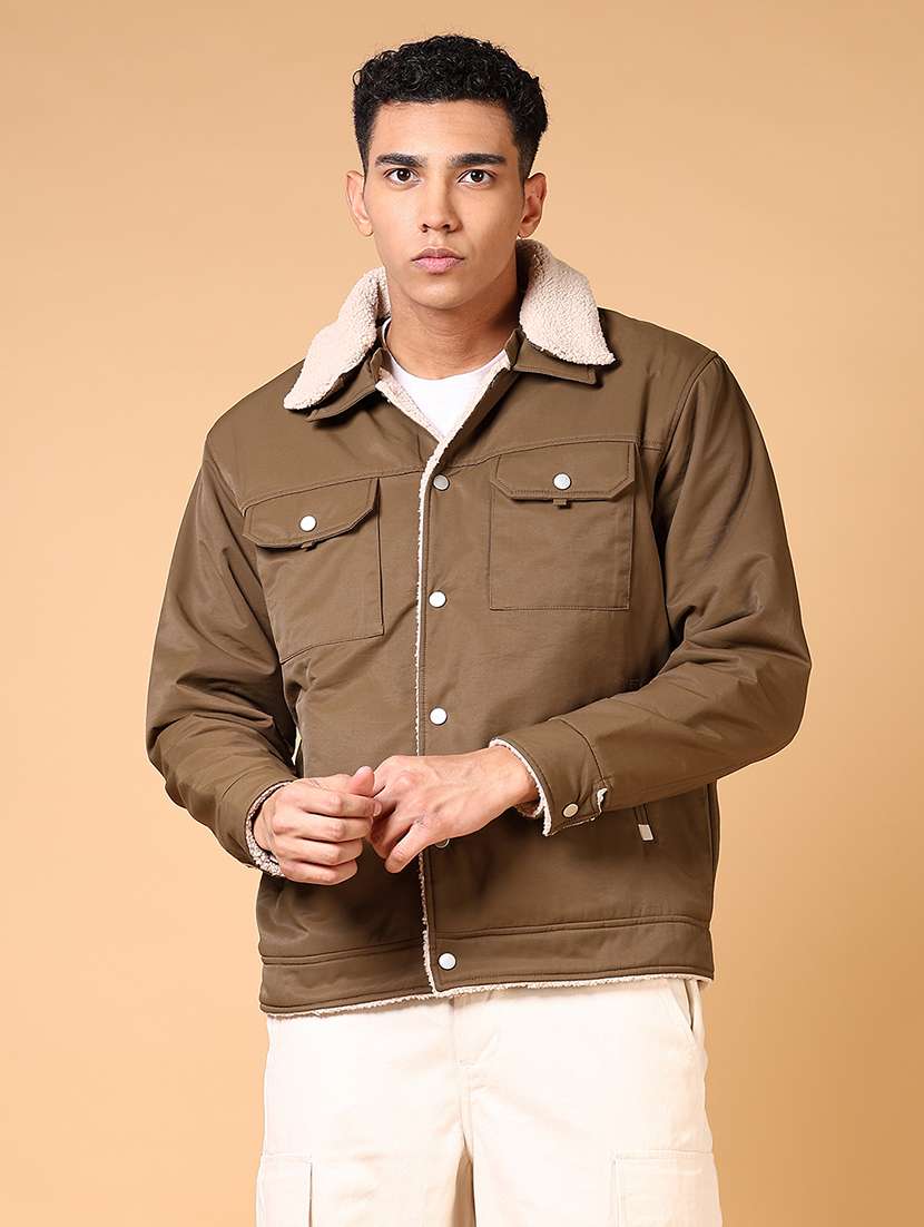 men long sleeves solid casual jacket