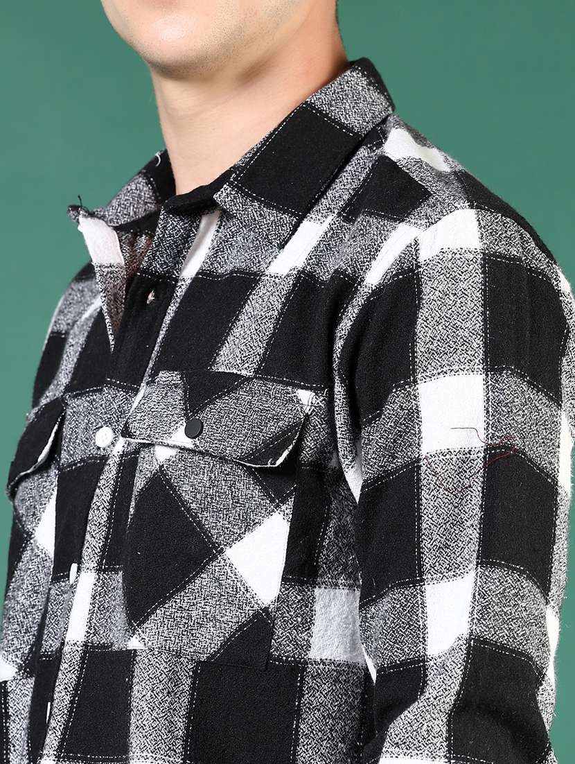 men checkered long sleeve regular fit casual shirt - 21670354 -  Standard Image - 5
