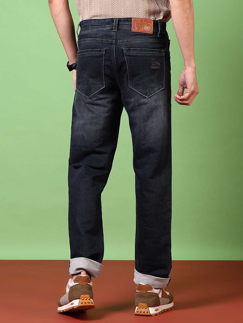 men washed mid rise straight fit jean - 21670364 - Standard Image - 3