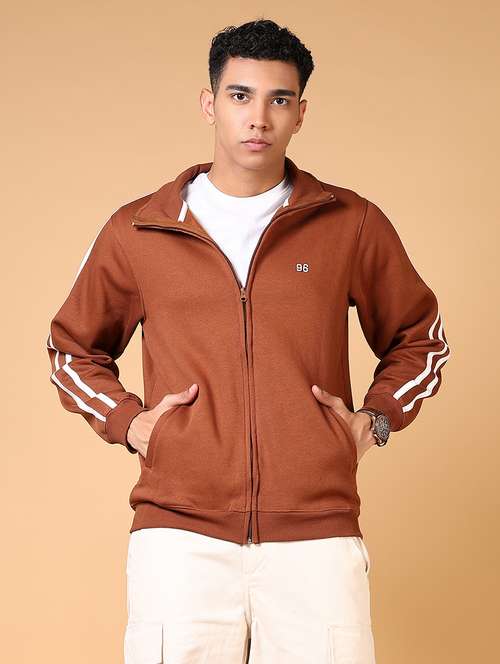 men long sleeves side taped sweatshirt - 21670772 -  Standard Image - 0