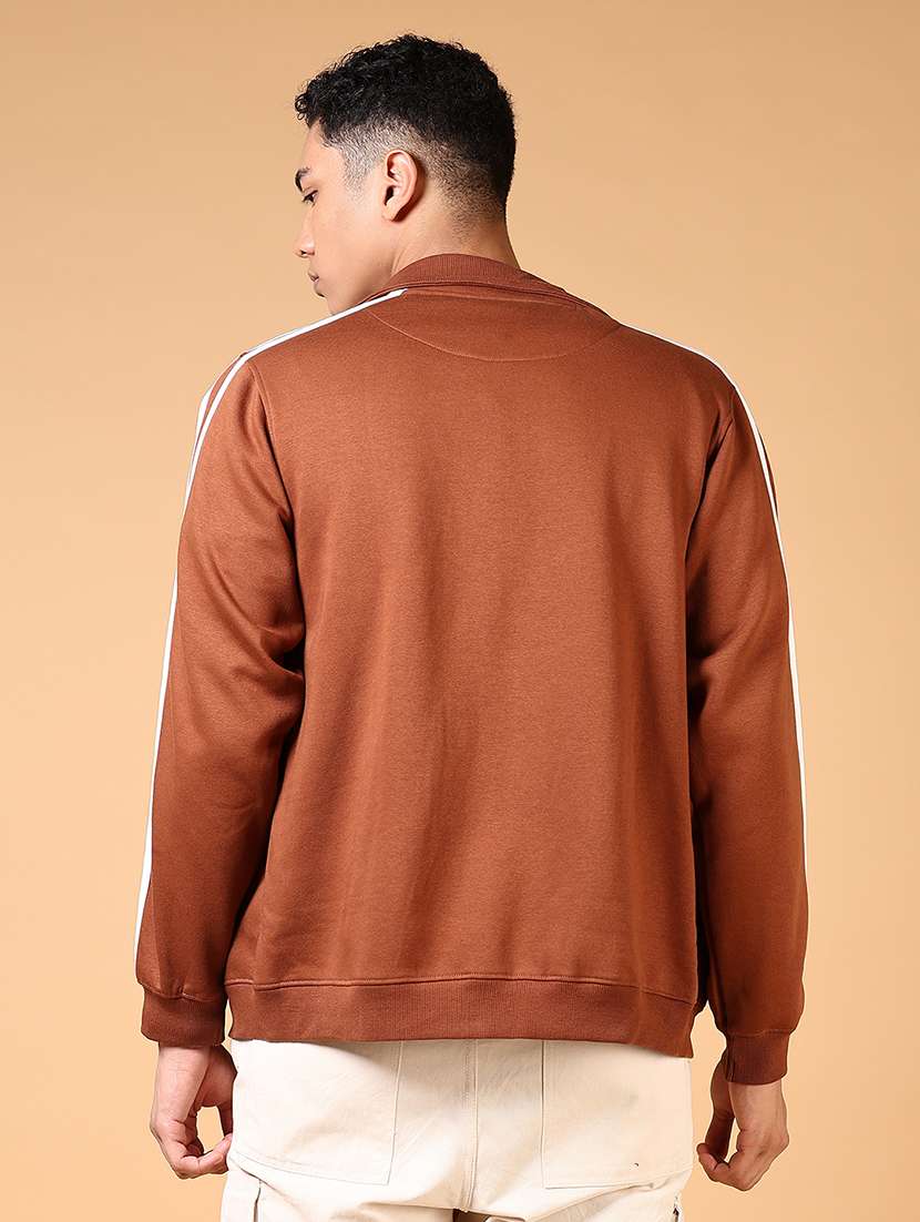 men long sleeves side taped sweatshirt - 21670772 -  Standard Image - 3