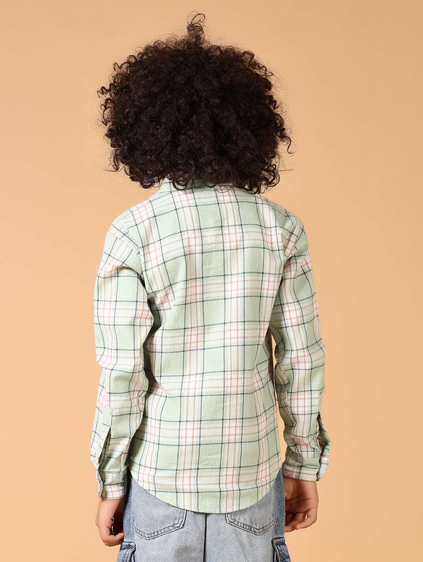 boys long sleeves checkered shirt - 21670785 -  Standard Image - 3