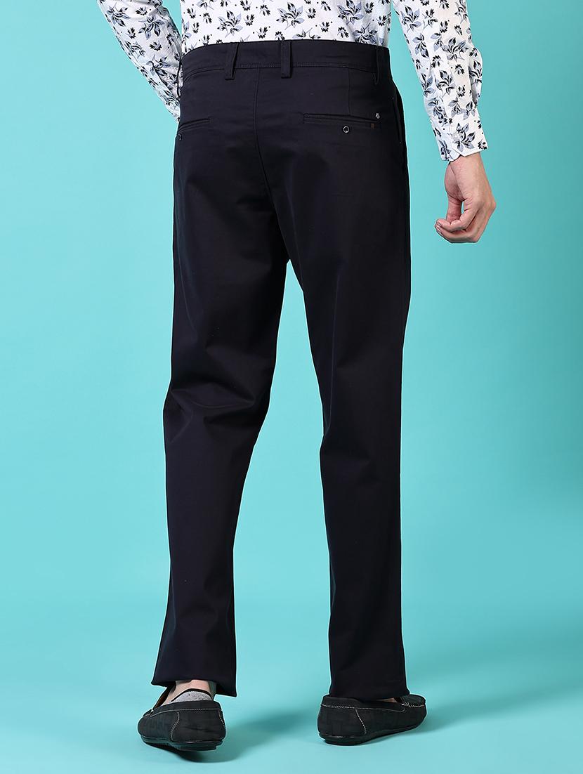 men solid mid rise flat front chinos - 21670789 - Standard Image - 3