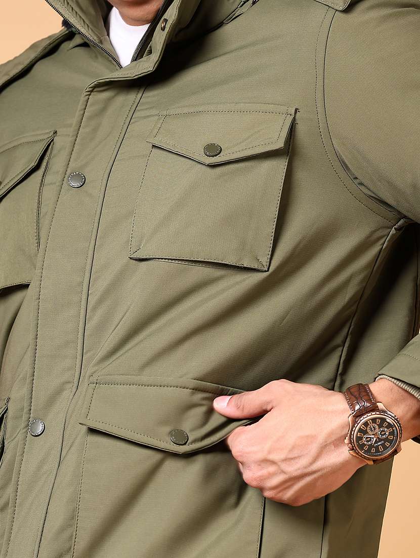 men long sleeves solid utility jacket - 21670803 -  Standard Image - 5