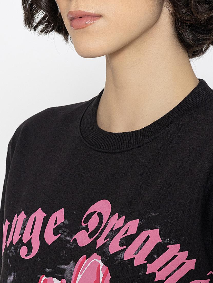 women front print long sleeves sweatshirt - 21670912 - Standard Image - 5