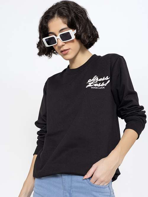 women placement print long sleeves sweatshirt - 21670913 - Standard Image - 0