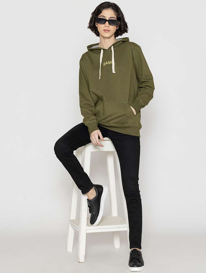 women chest print long sleeves sweatshirt - 21670915 - Standard Image - 5