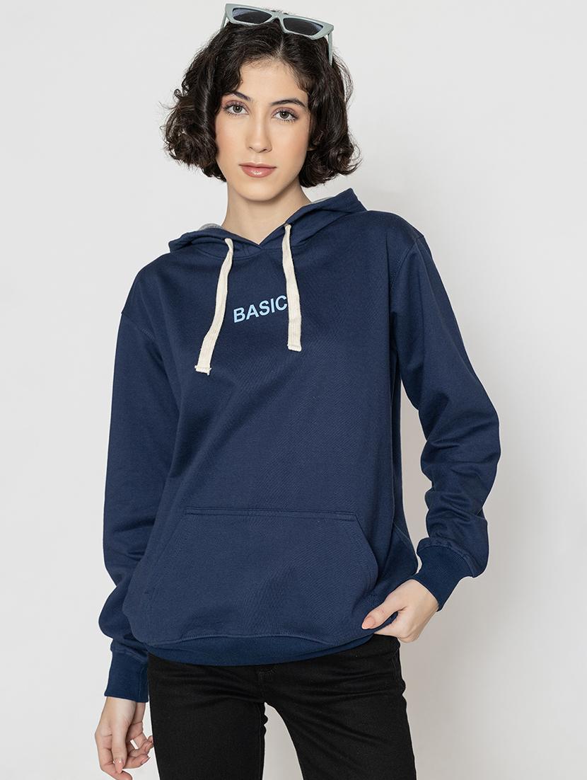 women chest print long sleeve sweatshirt