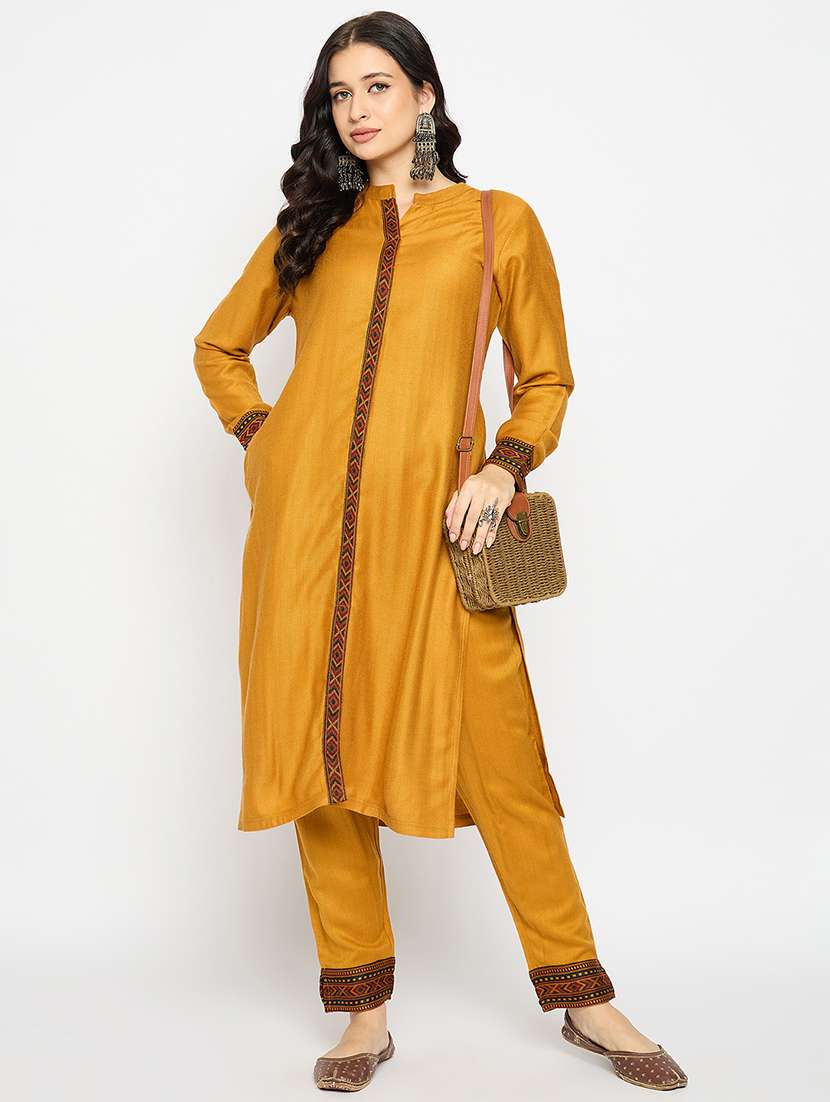 women lace detailed kurta pant set - 21670923 -  Standard Image - 3