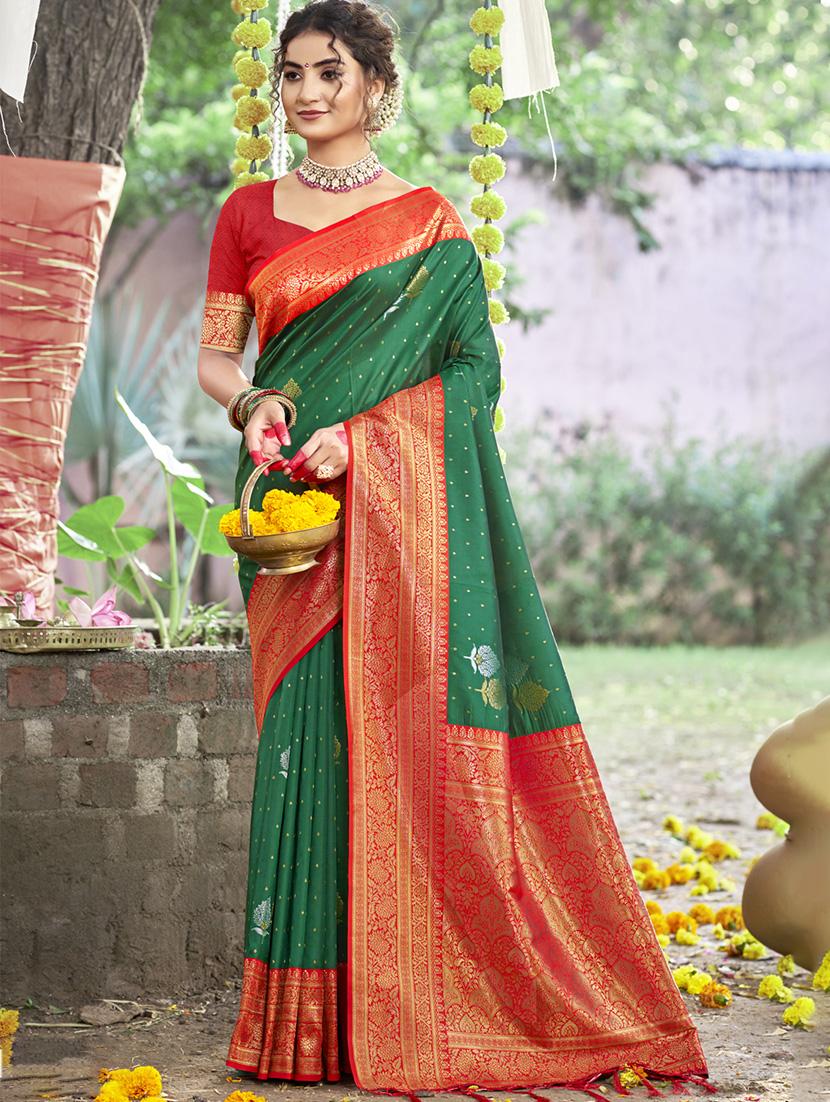 women self design banarasi saree with blouse - 21671069 -  Zoom Image - 0