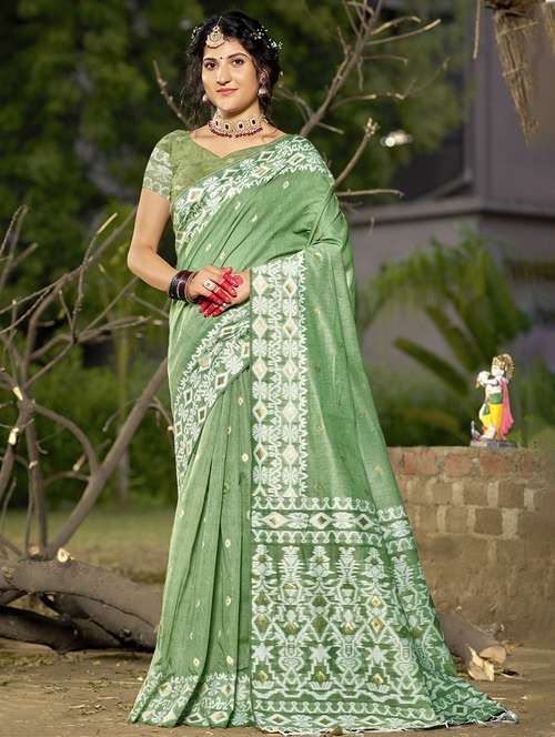 women self design tussar saree with blouse - 21671073 - Standard Image - 0