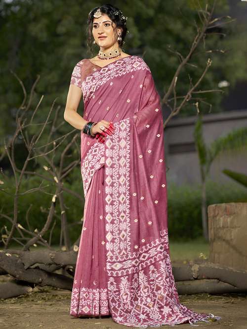 women self design tussar saree with blouse - 21671075 - Standard Image - 0
