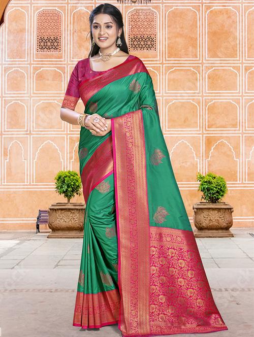 women self design bordered saree with blouse - 21671113 - Standard Image - 0