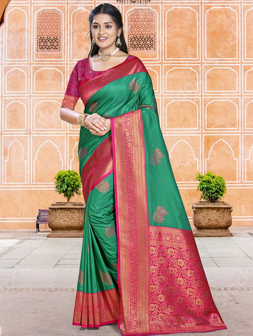 women self design bordered saree with blouse - 21671113 - Zoom Image - 0