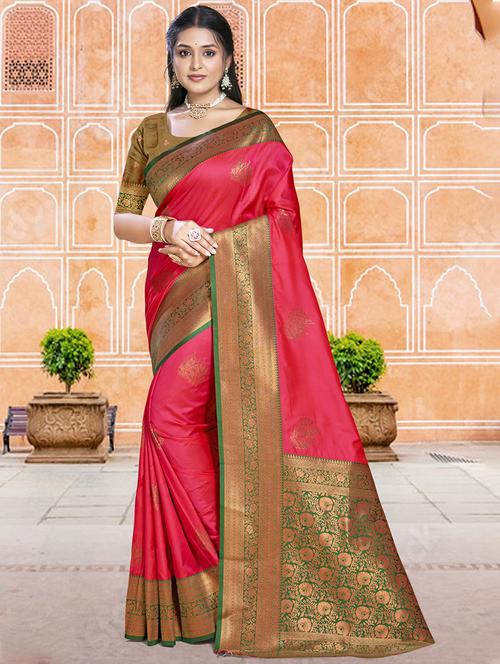 women self design bordered saree with blouse - 21671117 - Standard Image - 0