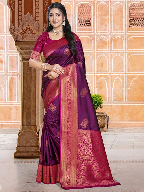 women self design bordered saree with blouse - 21671118 - Standard Image - 0