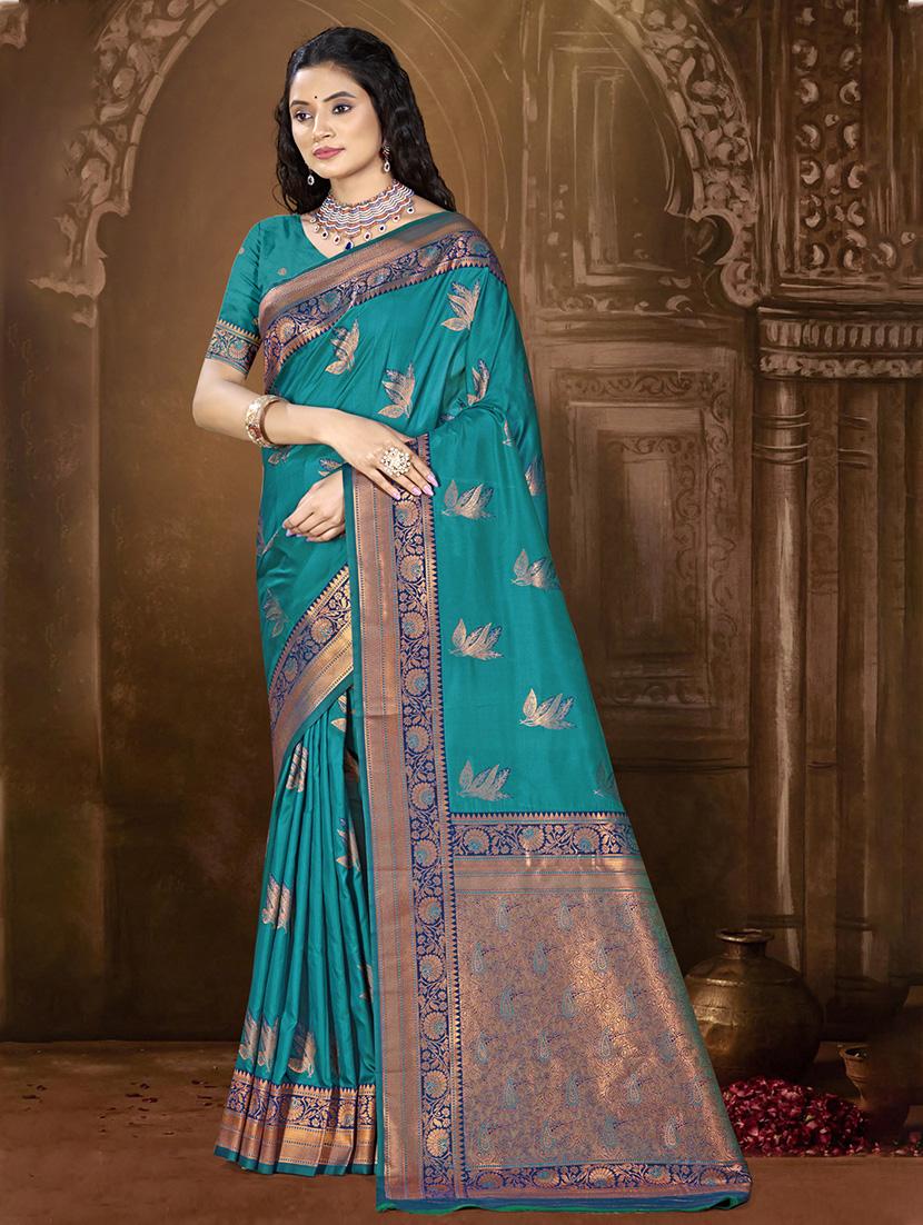 women self design bordered saree with blouse - 21671206 - Zoom Image - 0