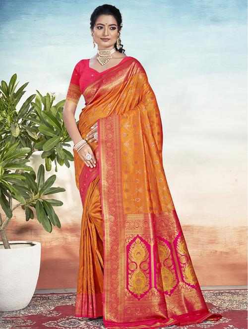 women self design banarasi saree with blouse - 21671210 - Standard Image - 0