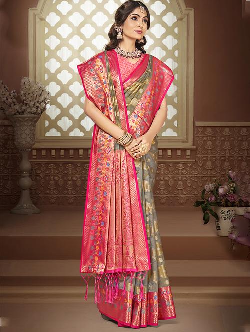 women self design banarasi saree with blouse - 21671223 - Standard Image - 0