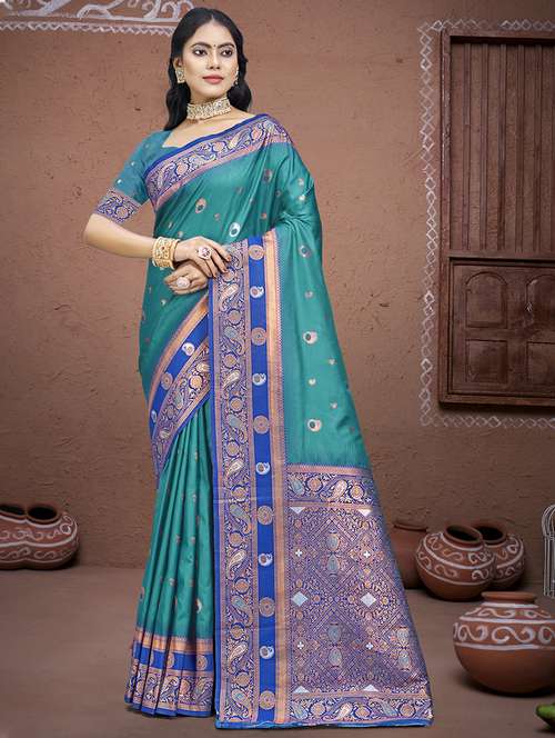 women self design bordered saree with blouse - 21671256 -  Standard Image - 0