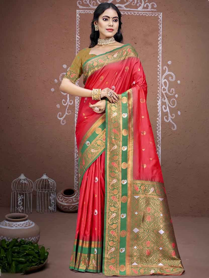 women self design bordered saree with blouse - 21671257 - Zoom Image - 0