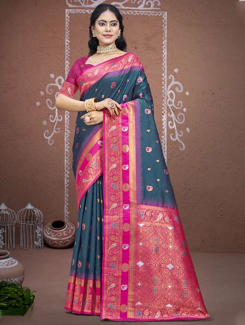 women self design bordered saree with blouse - 21671259 -  Standard Image - 0