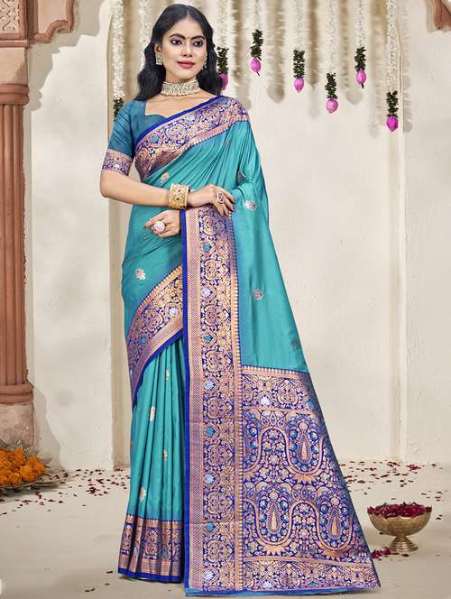 women self design bordered saree with blouse - 21671263 -  Standard Image - 0