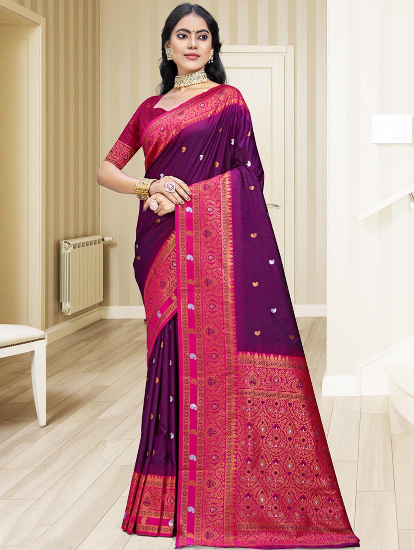 women self design bordered saree with blouse - 21671271 - Zoom Image - 0