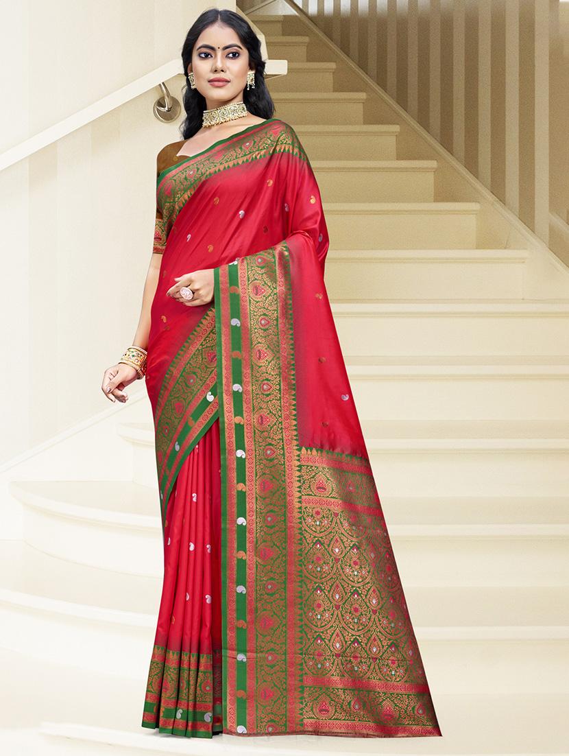 women self design bordered saree with blouse - 21671275 - Zoom Image - 0