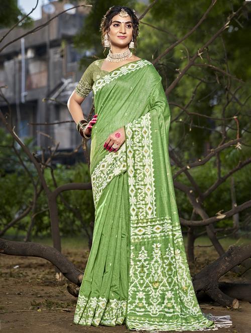 women self design tussar saree with blouse - 21671320 - Standard Image - 0