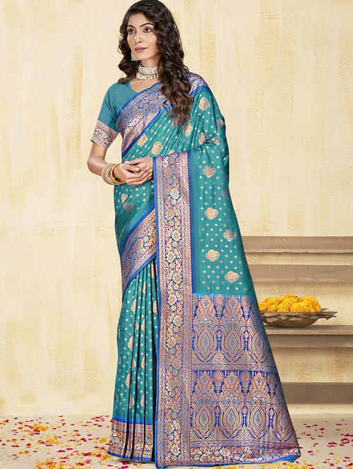women self design banarasi saree with blouse - 21671327 - Standard Image - 0
