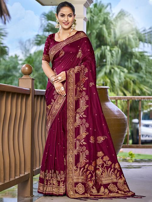 women self design banarasi saree with blouse - 21671337 -  Standard Image - 0