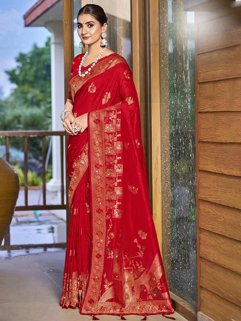 women self design banarasi saree with blouse - 21671338 -  Zoom Image - 0