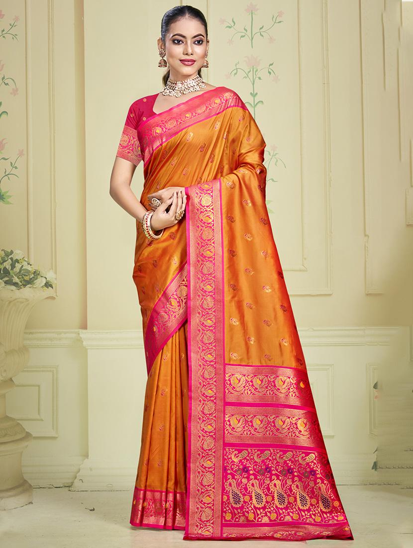 women self design banarasi saree with blouse - 21671350 -  Zoom Image - 0