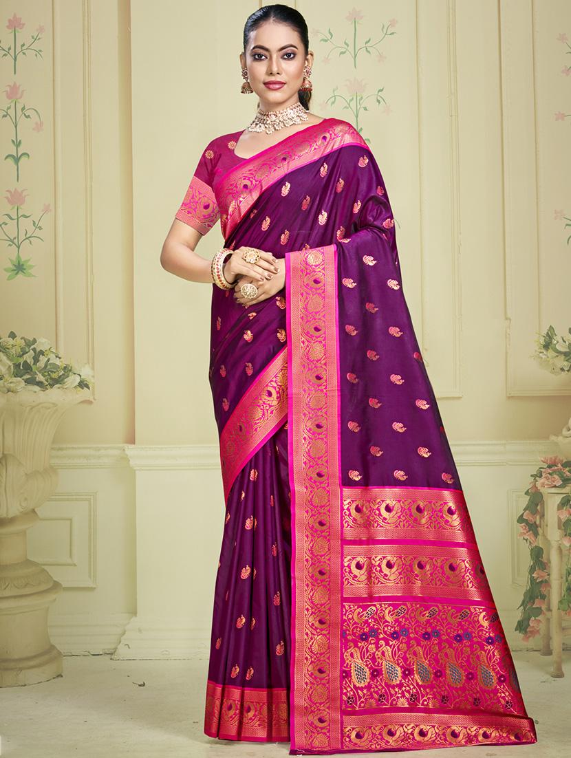 women self design banarasi saree with blouse - 21671352 -  Zoom Image - 0