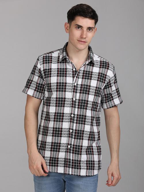 men checkered collared casual shirt - 21671383 - Standard Image - 0