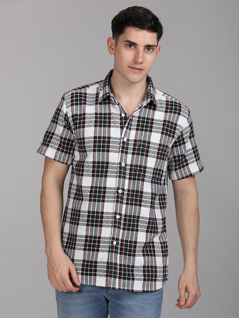 men checkered collared casual shirt - 21671383 - Zoom Image - 0