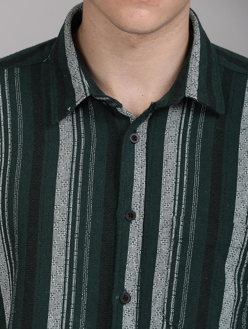 men striped collared casual shirt - 21671386 - Standard Image - 5