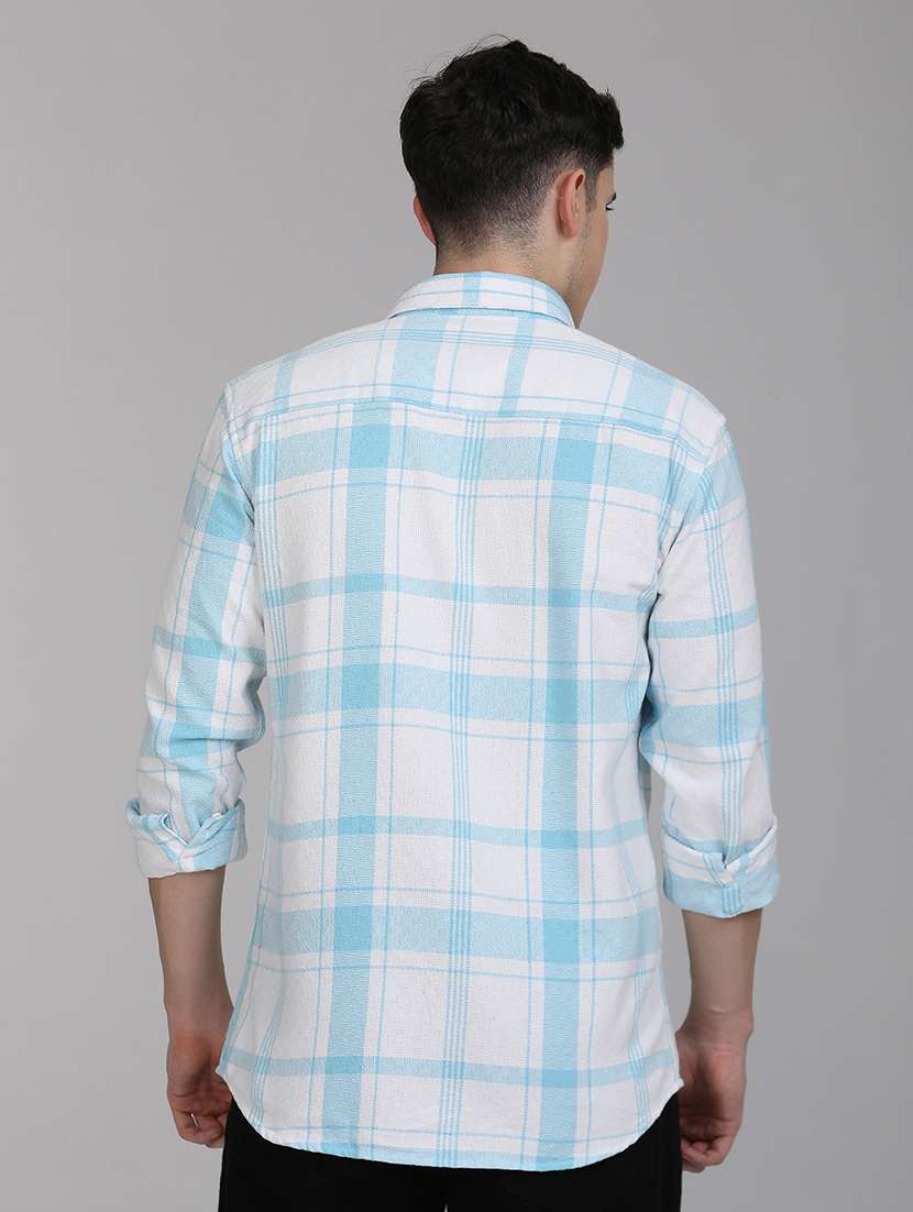 men checkered collared long sleeves casual shirt - 21671387 -  Standard Image - 3