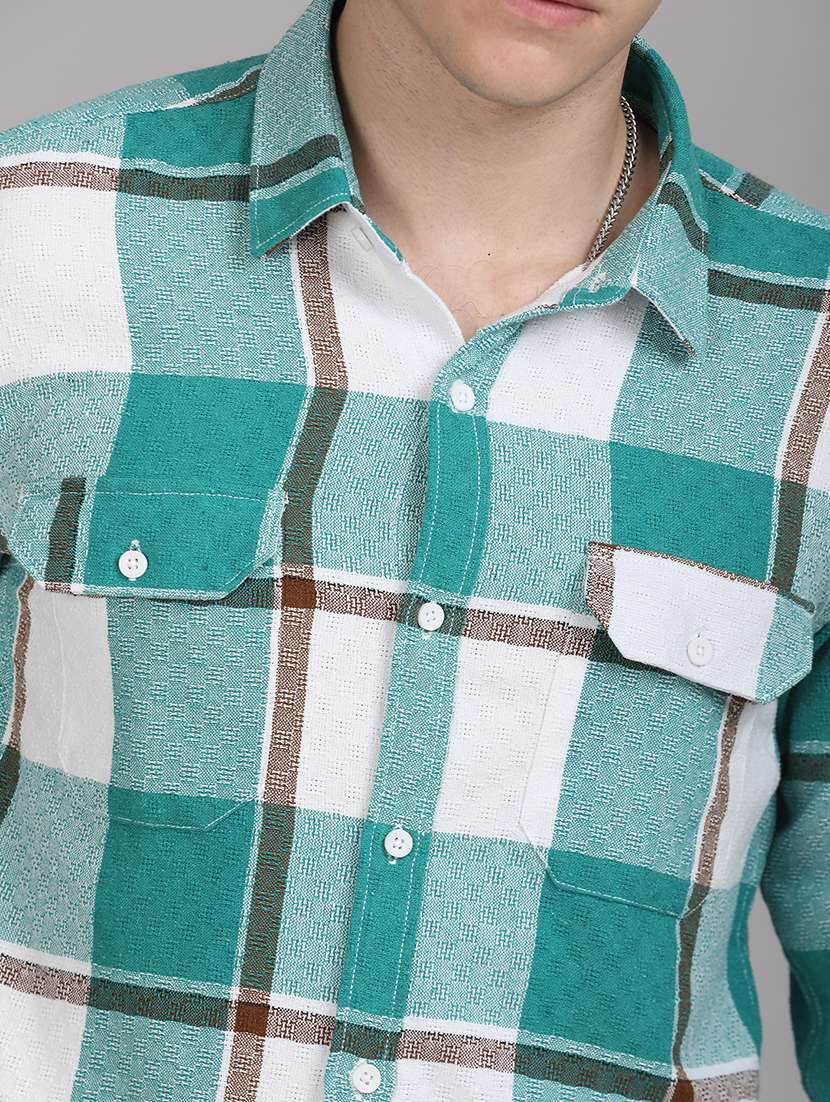 men checkered collared long sleeves casual shirt - 21671391 -  Standard Image - 5