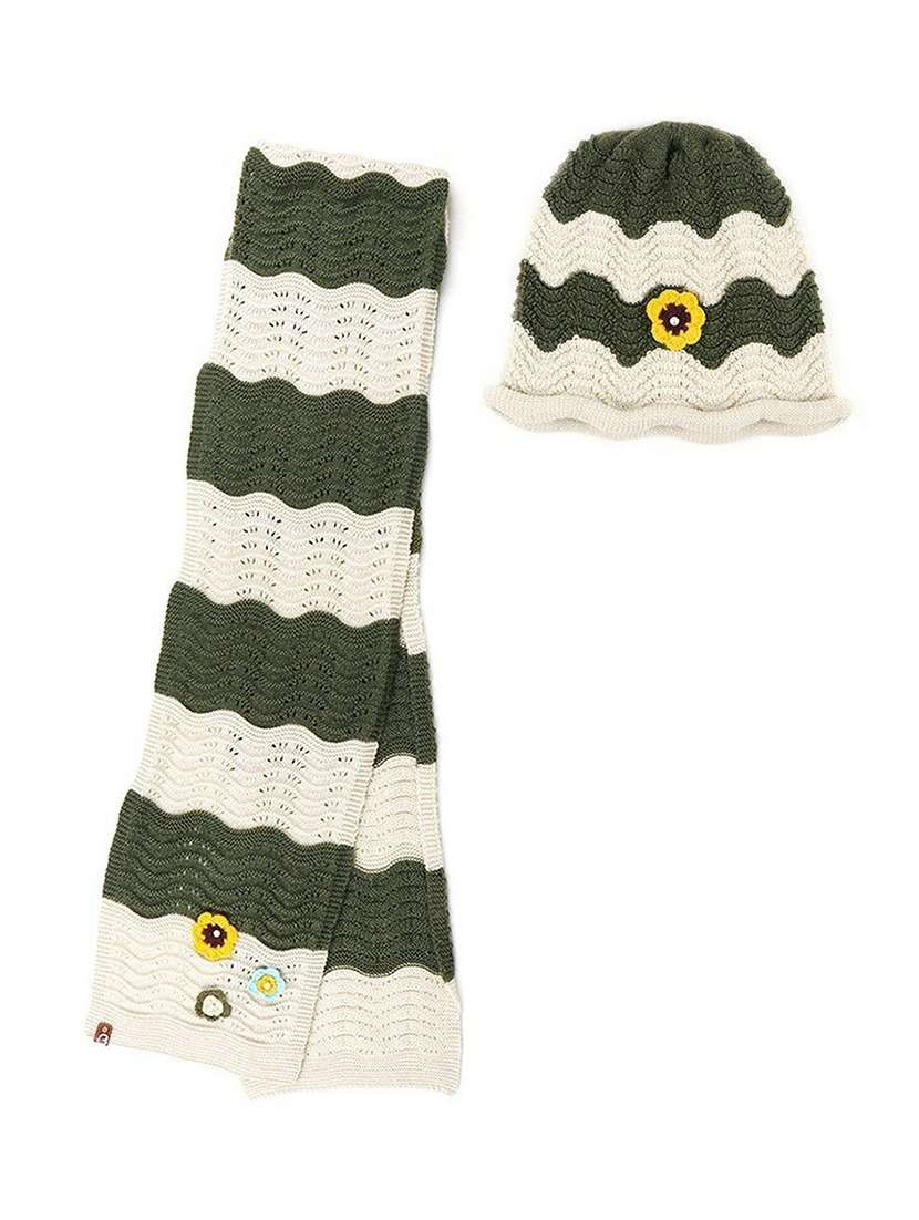kids self design pack of 2 beanie & muffler combo - 21671876 - Zoom Image - 0