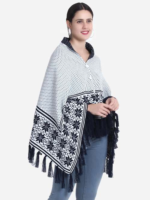 women white self designed poncho - 21671956 -  Standard Image - 0