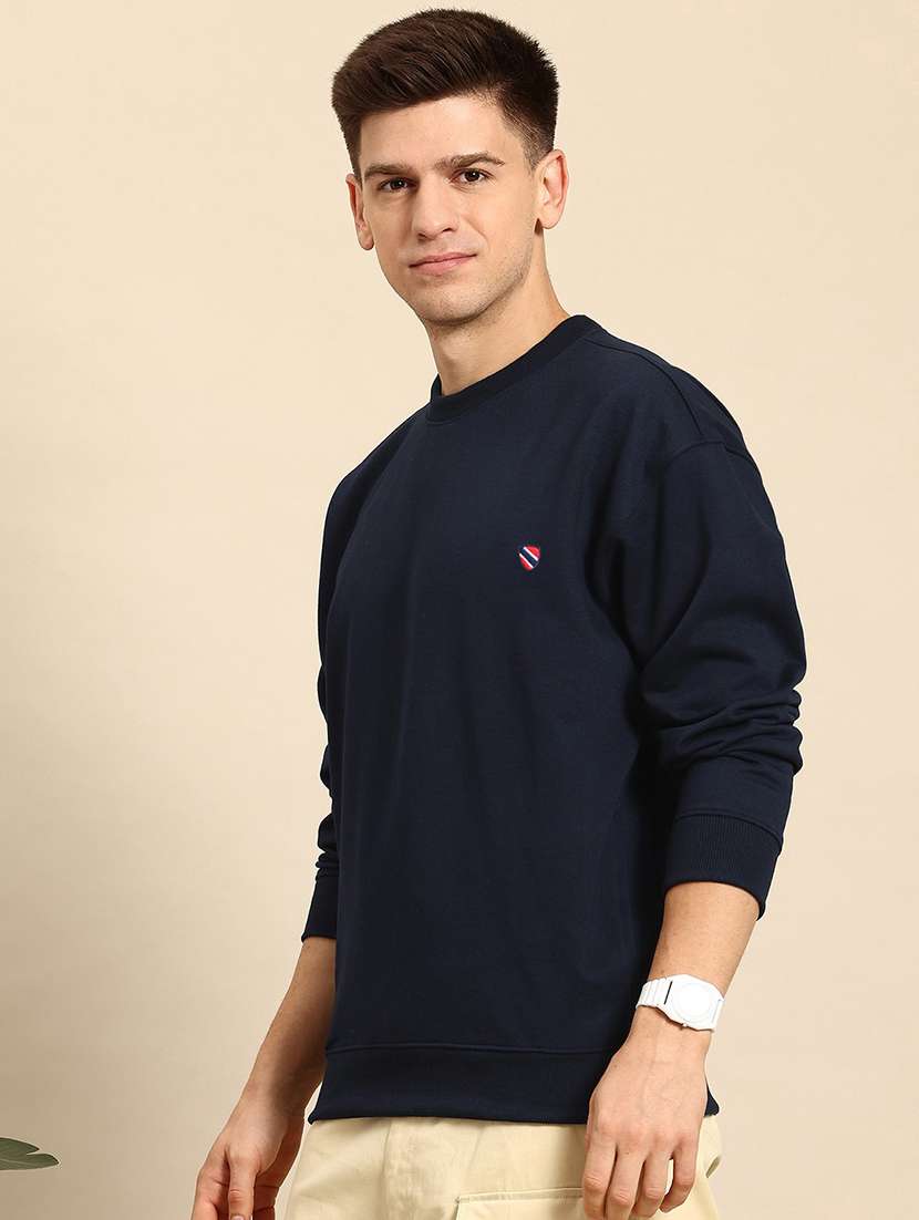 men long sleeve plain sweatshirt