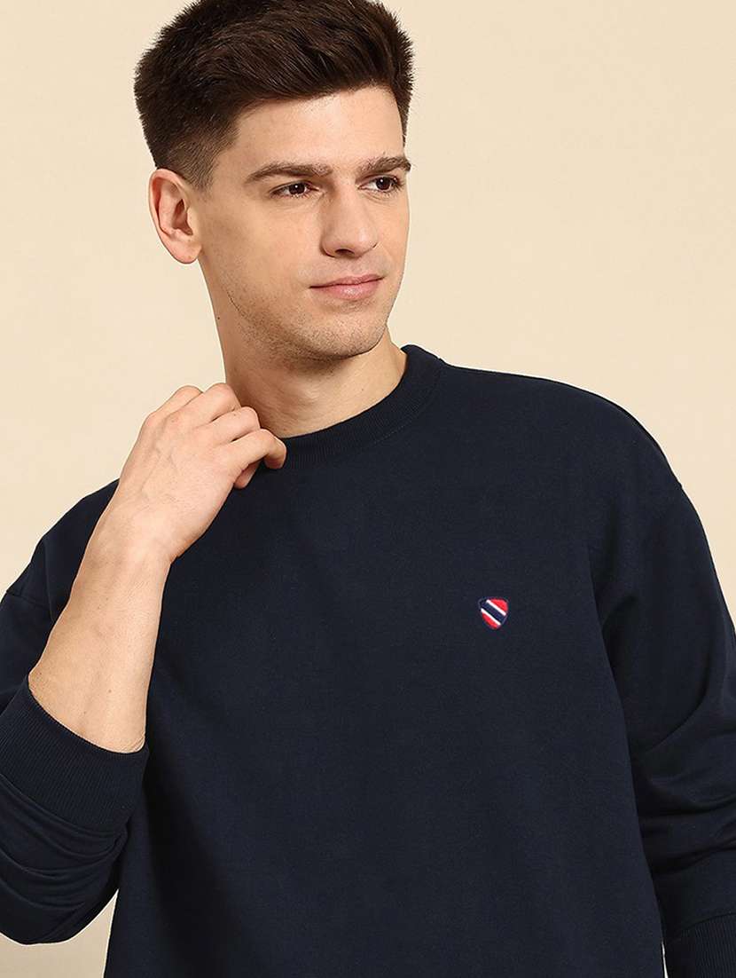 men long sleeve plain sweatshirt - 21672149 -  Standard Image - 3